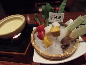 錦市場の京風チーズフォンデュ